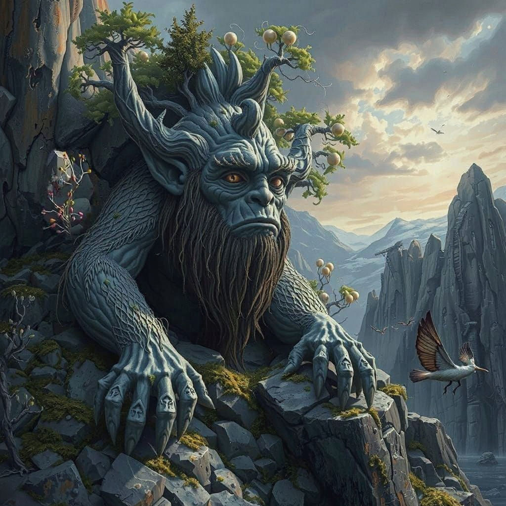 Mystical Mountain Troll Concept Art