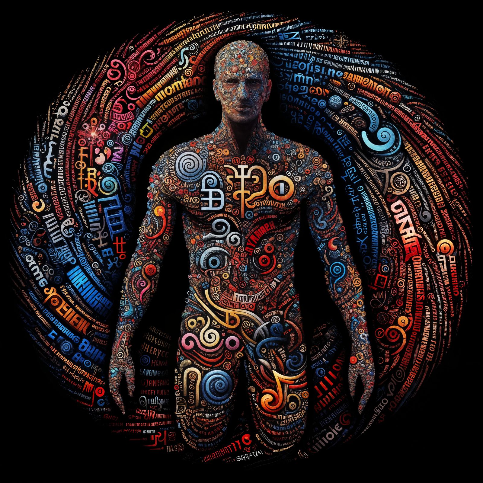 Typographic Titan Born from Linguistic Hurricane