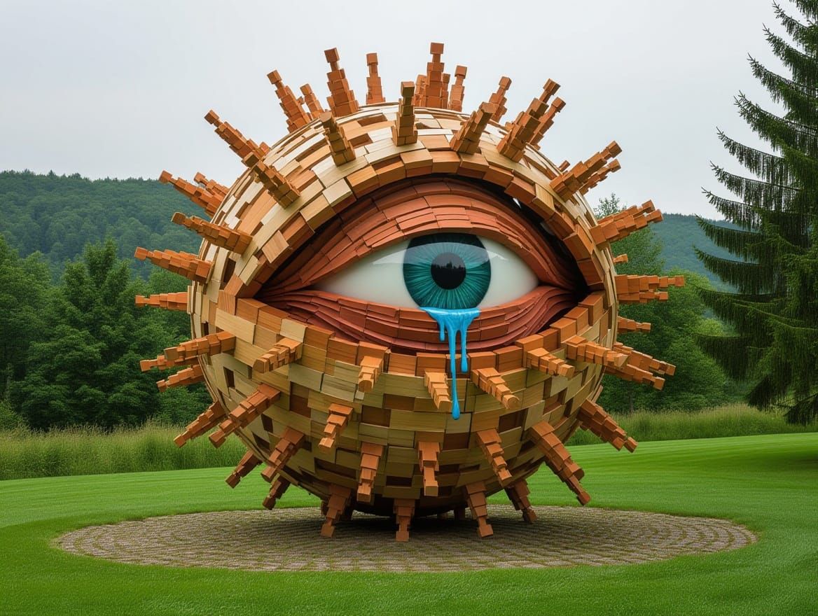 Folded Wood Embraces a Full-Body Living Entropic Algorithm