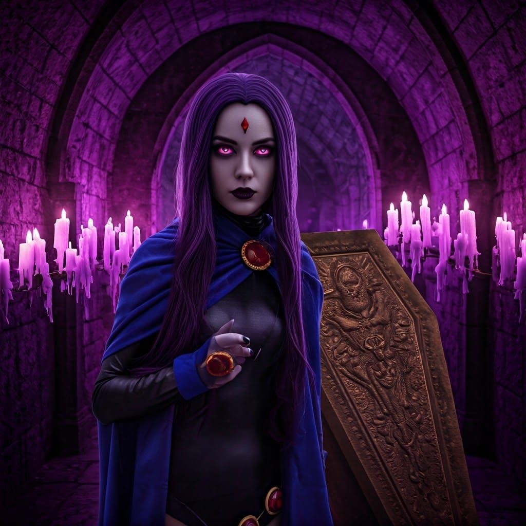 Ultra-Realistic Raven Portrait in Gothic Atmosphere