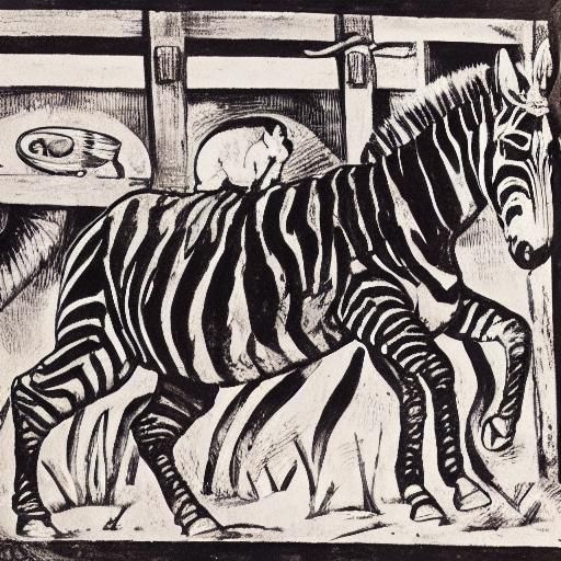 Surreal Zebra-Phone-Grinder Pet Inspired by Masters