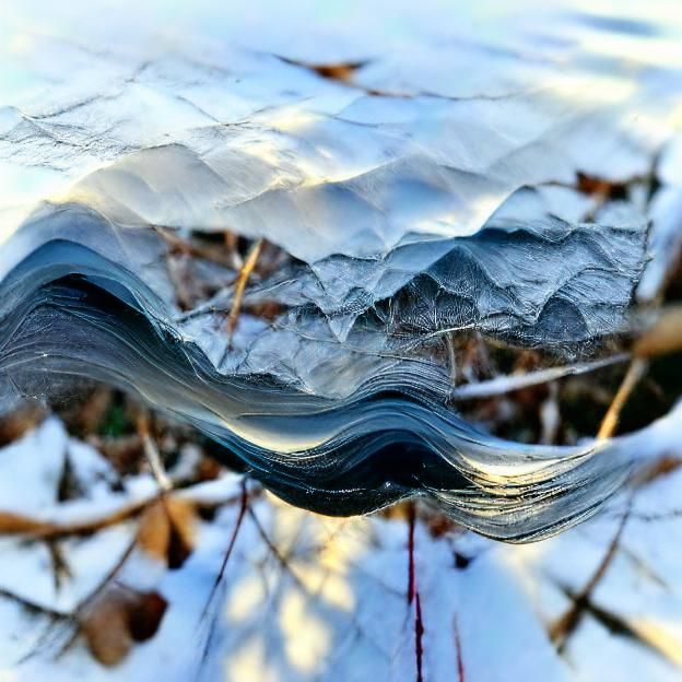 Intricate Ice Patterns: A Frozen Abstract