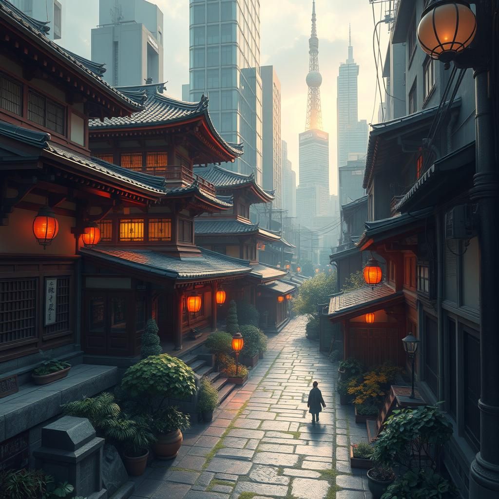 Tokyo's Mystical Realm: Urban Magic in Fantasy Concept Art