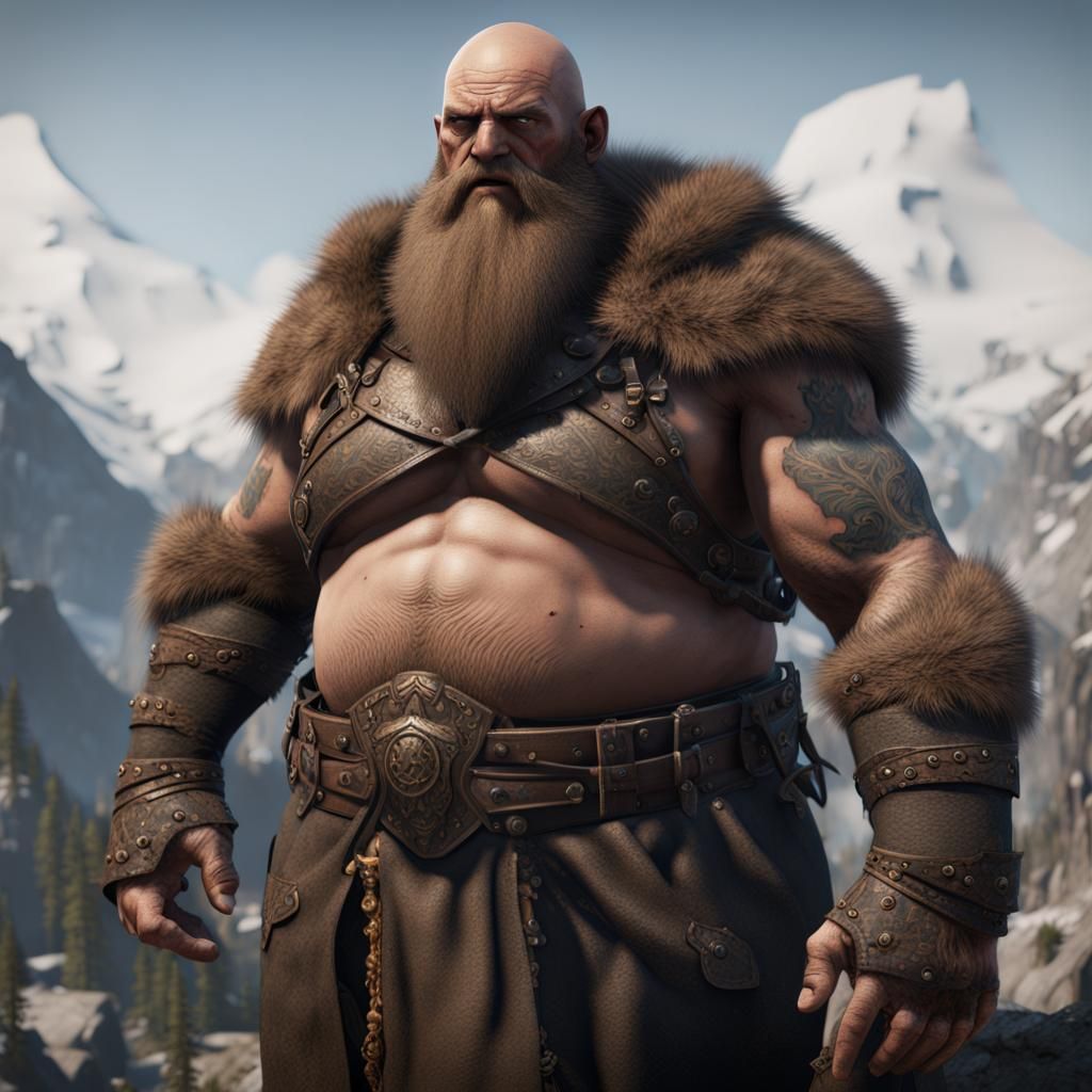 Rampaging Mountain Giant in Detailed 8K