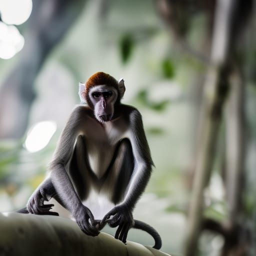 Monkey Pirate Portrait in Professional Photography Style