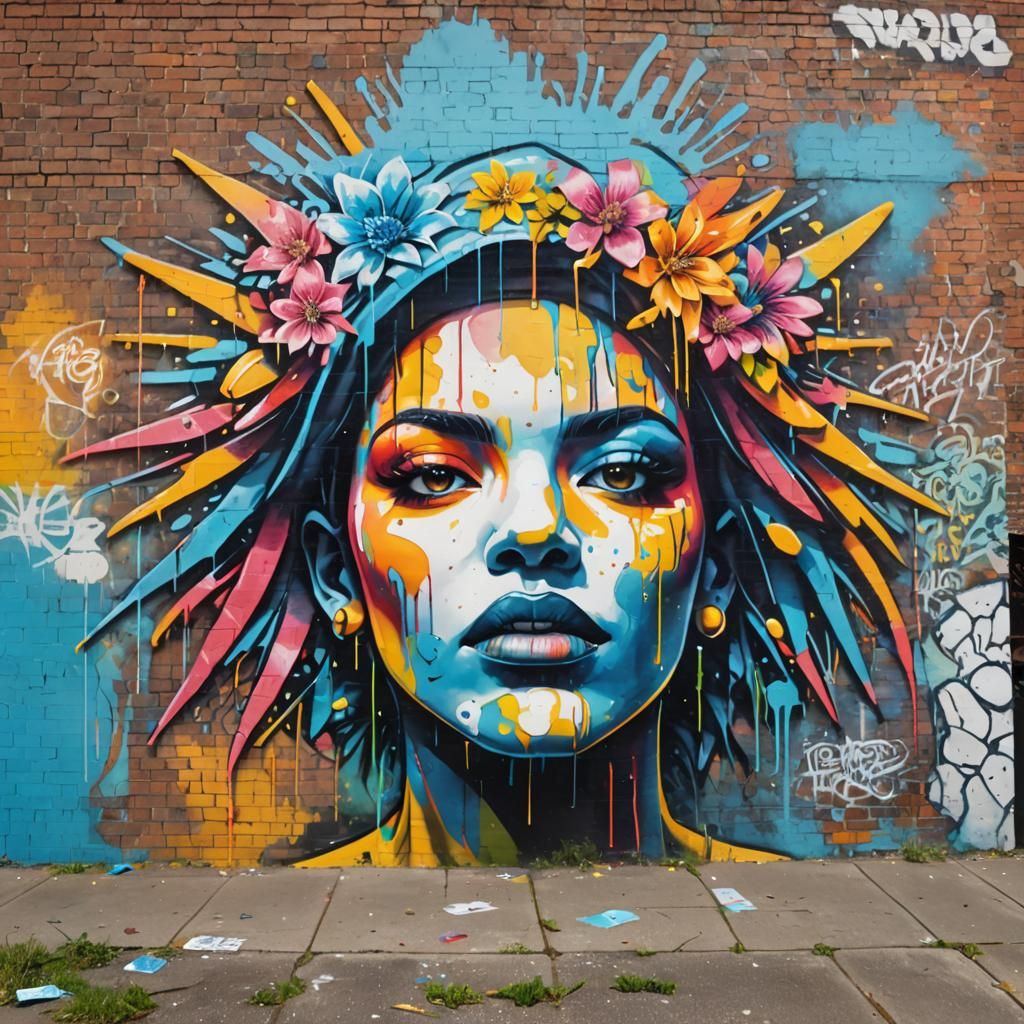 Graffiti Art: Femme Fatale in Urban Landscape