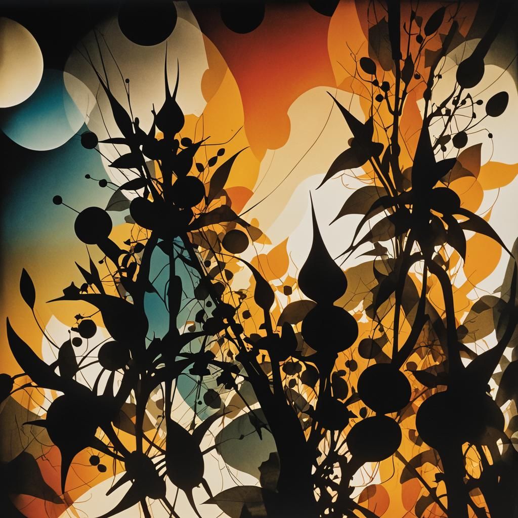 High Contrast Photogram in Man Ray Style