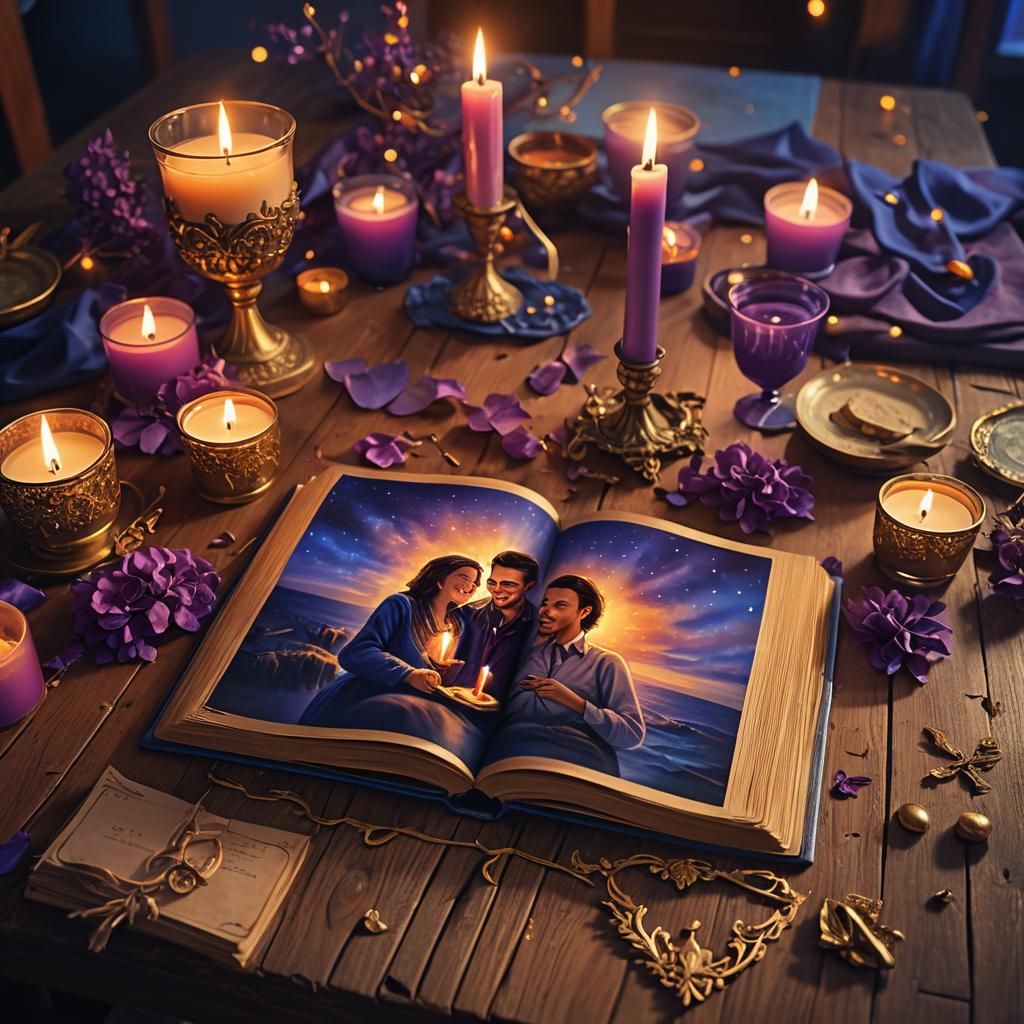 Happy Couple Photo Album in Fantasy Style