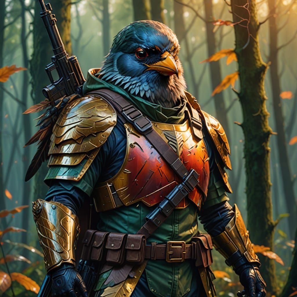 Robin Soldier Concept Art in Sci-Fi Style