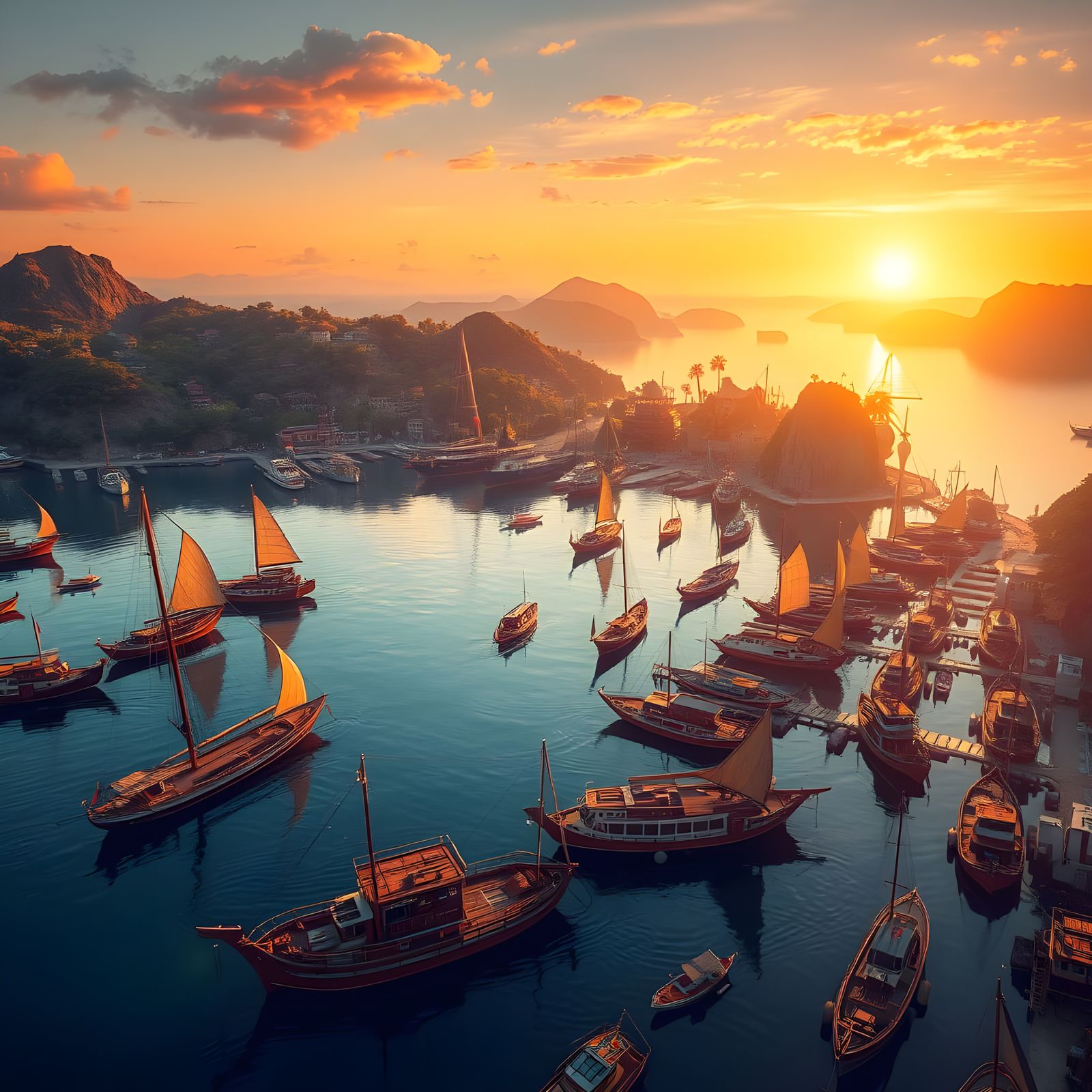 Fantasy Harbour at Sunset
