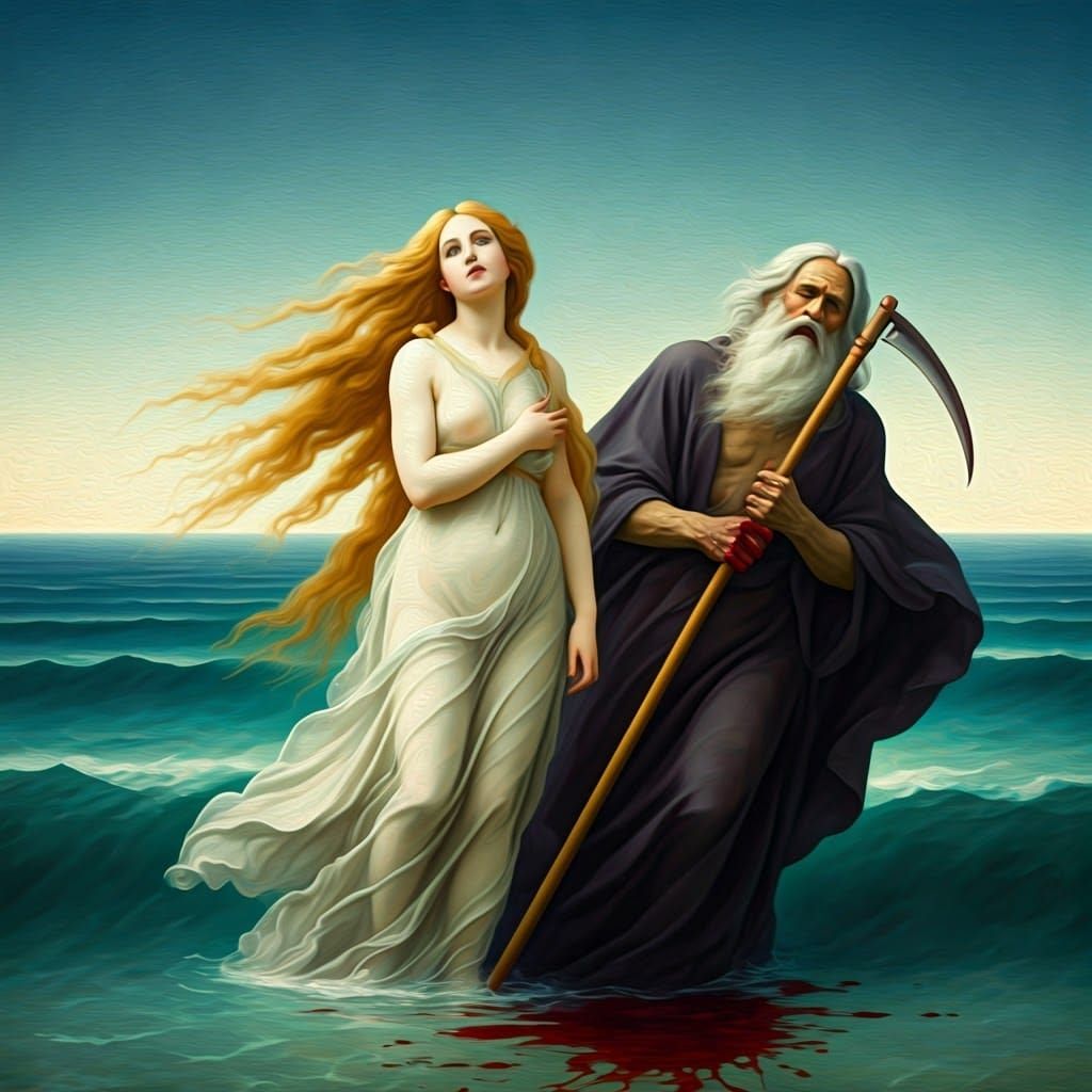 Venus Emerges from Turquoise Waves in a Haunting Scene of My...