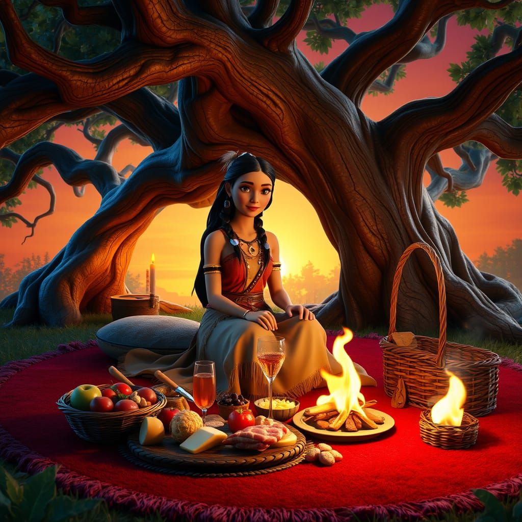 Pocahontas Celebrates Solo Galentine's Day in Enchanted Fore...