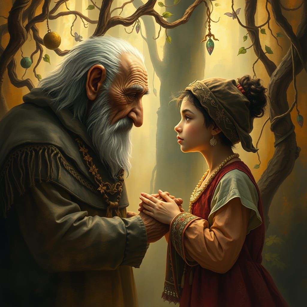 Enchanted Whispers: A Mystical Glade Scene in Fantasy Style