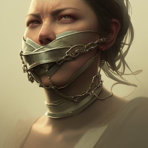 Restrained Portrait in Hyperdetailed Splash Art Style