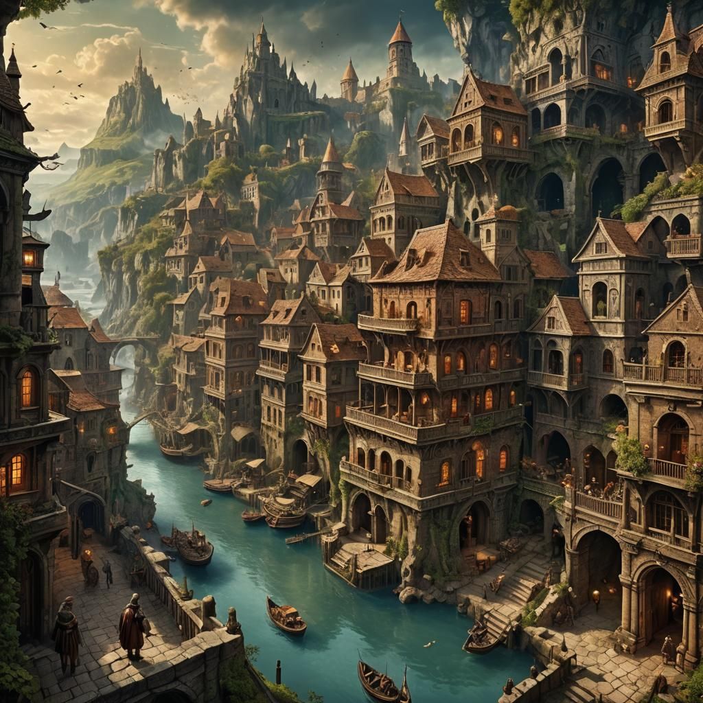 Time Travel Adventure Through History in Detailed Painting