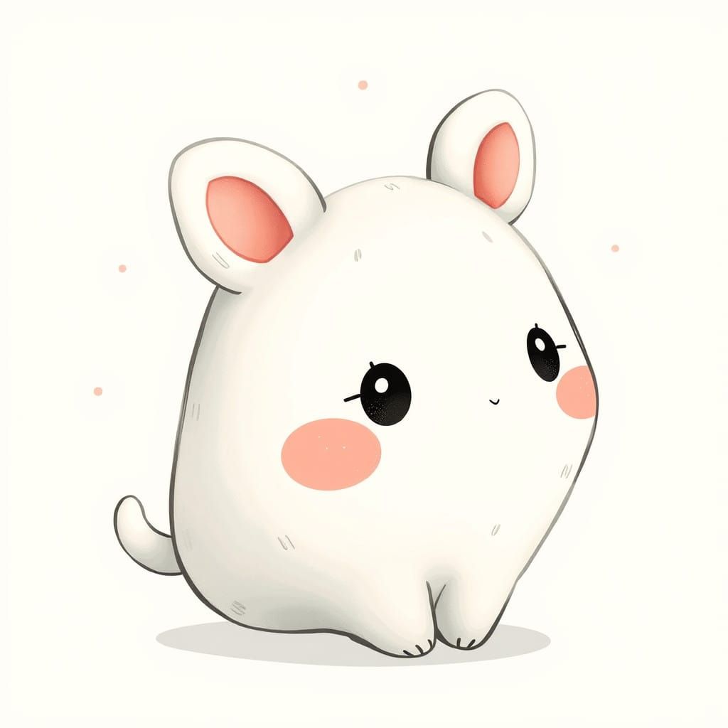 Whimsical Pastel-Colored Creature Illustration