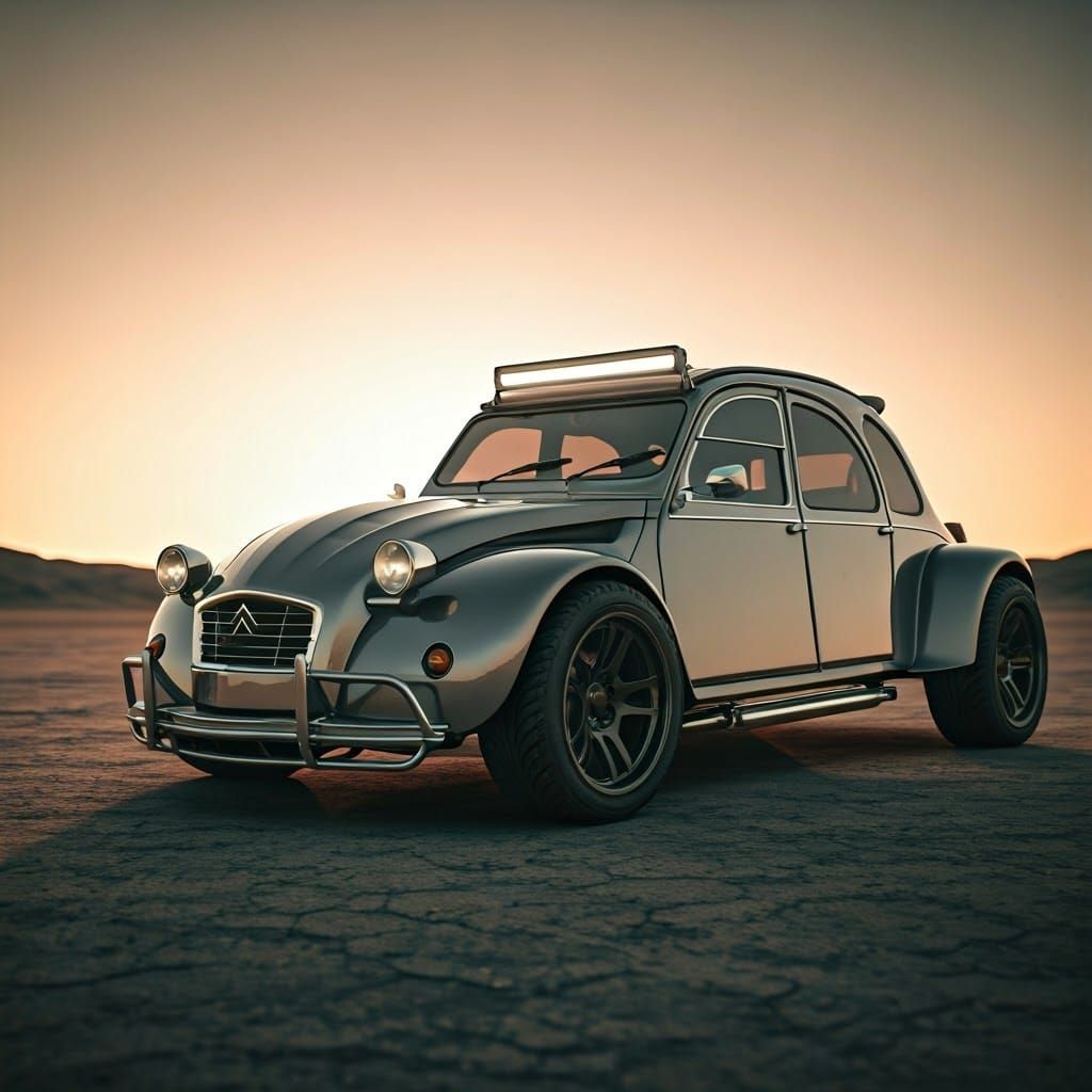 Citroën Méhari Limousine in Sunrise Badlands