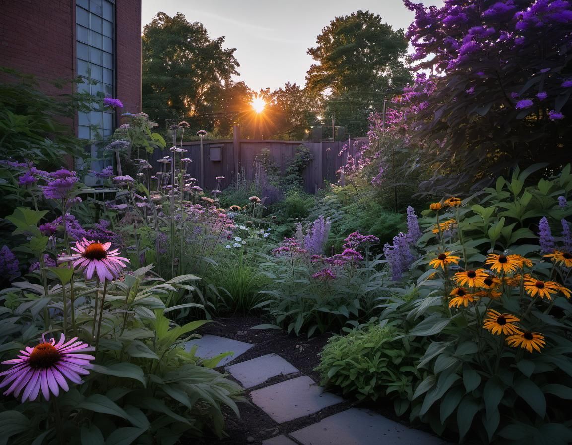 Garden Oasis Surrounded by Urban Dystopia