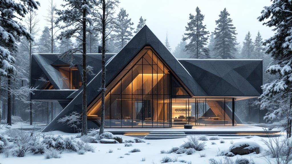 Sleek Modern Nordic Retreat with Avant-Garde Architecture