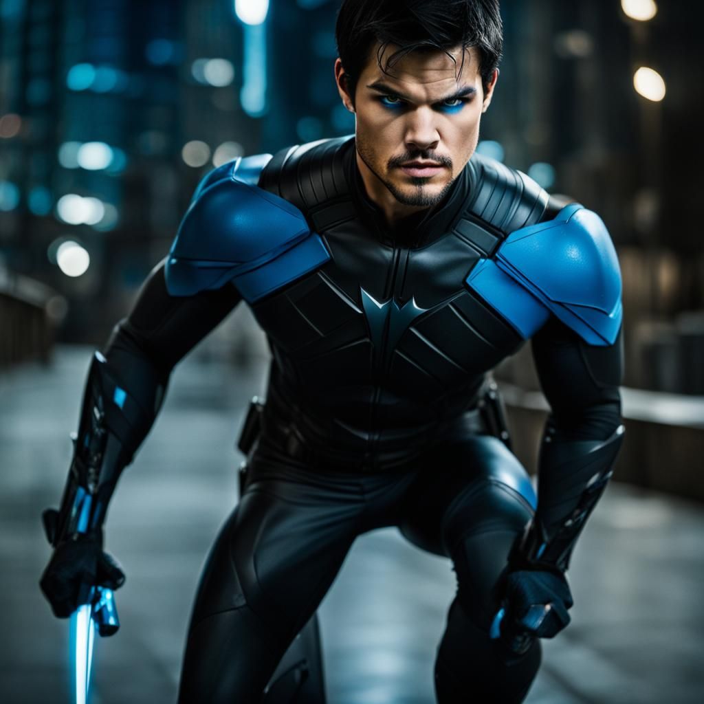 Nightwing in Professional Photography Style