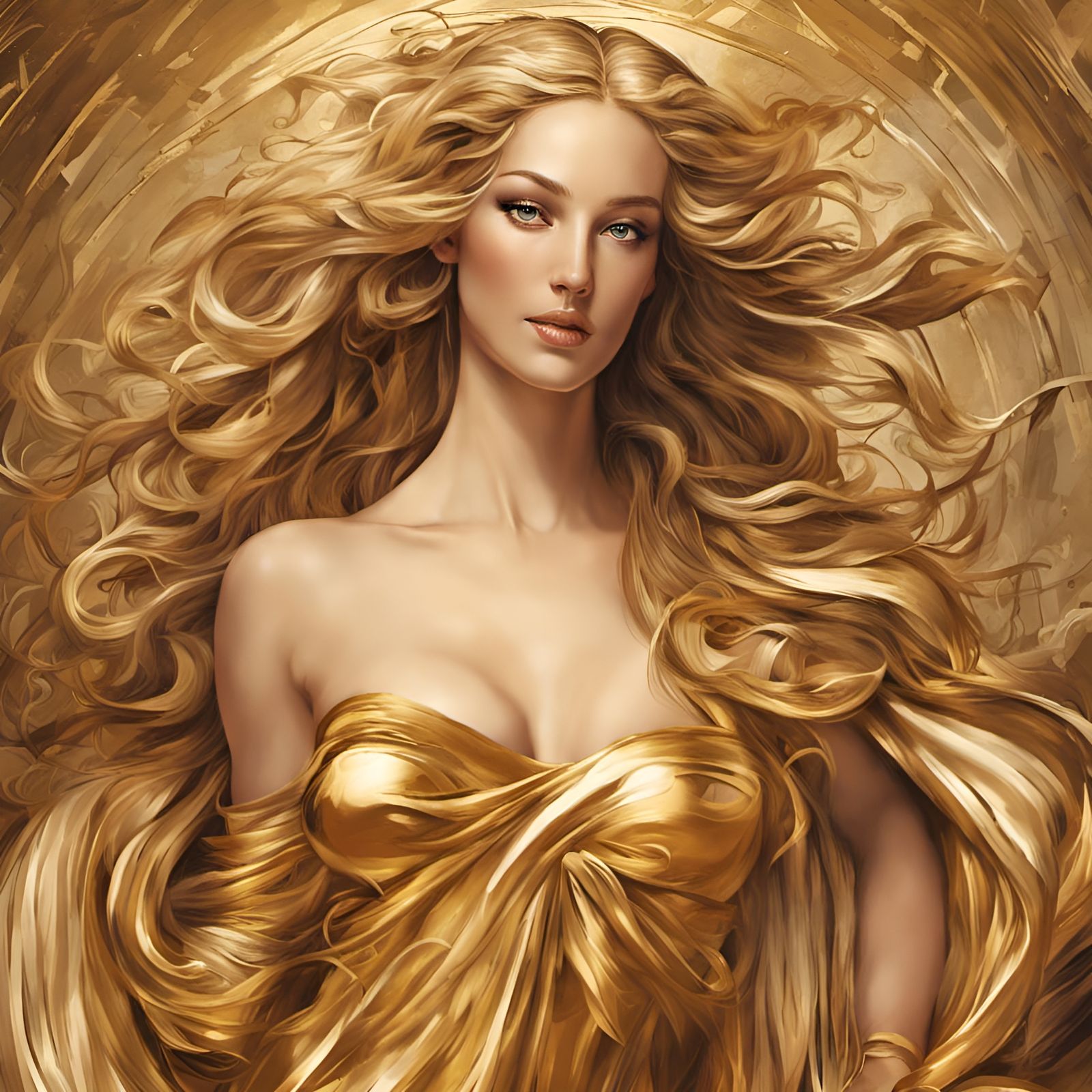 Aphrodite: The Greek Goddess of Beauty in Gold