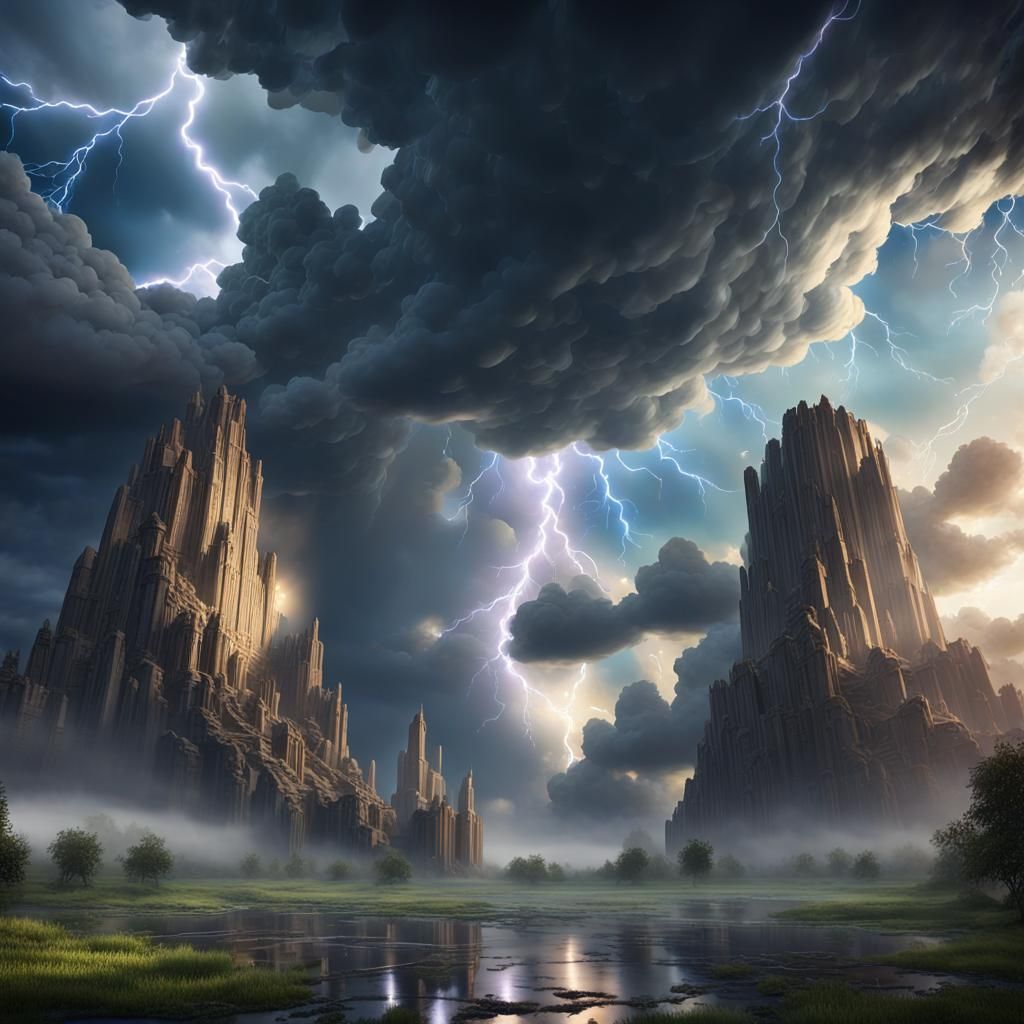Dramatic Stormy Sky Matte Painting in Unreal Engine