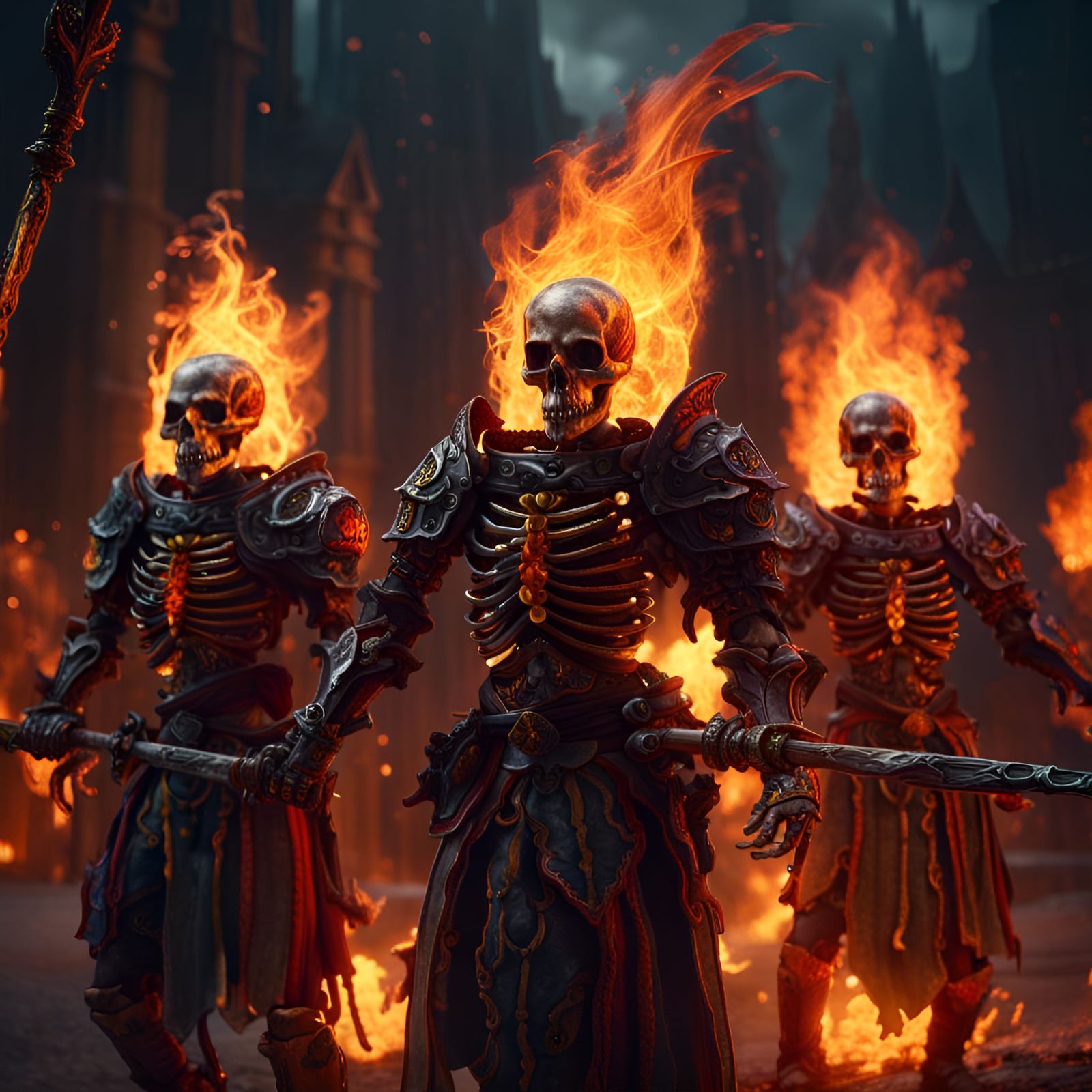 Flaming Skeleton KNIGHTS