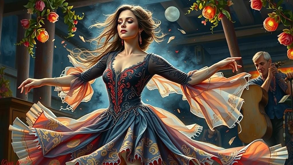 Flamenco Dancer in Royo and Amaringo Style