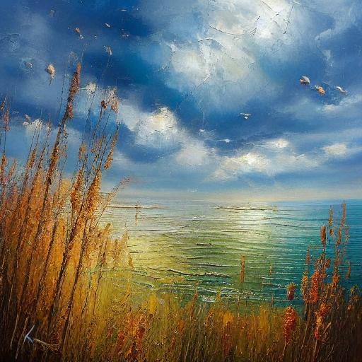 Expressive Portrait in Impasto Painting Style