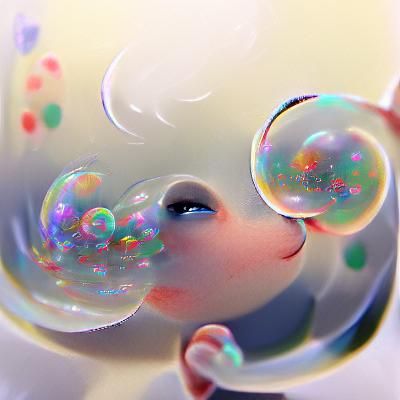 Abstract Bubble Floating in Space