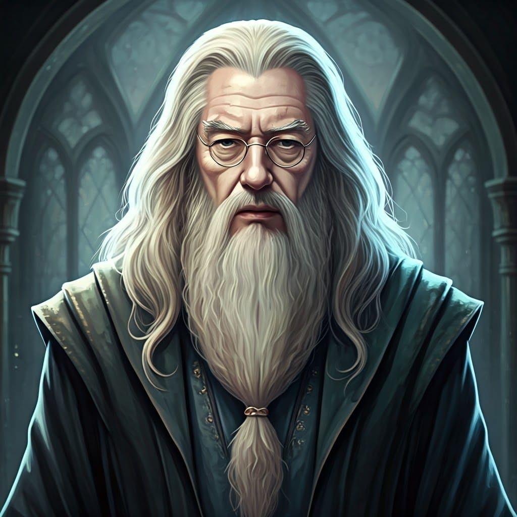 Venerable Albus Dumbledore in Anime-Inspired Anime Art