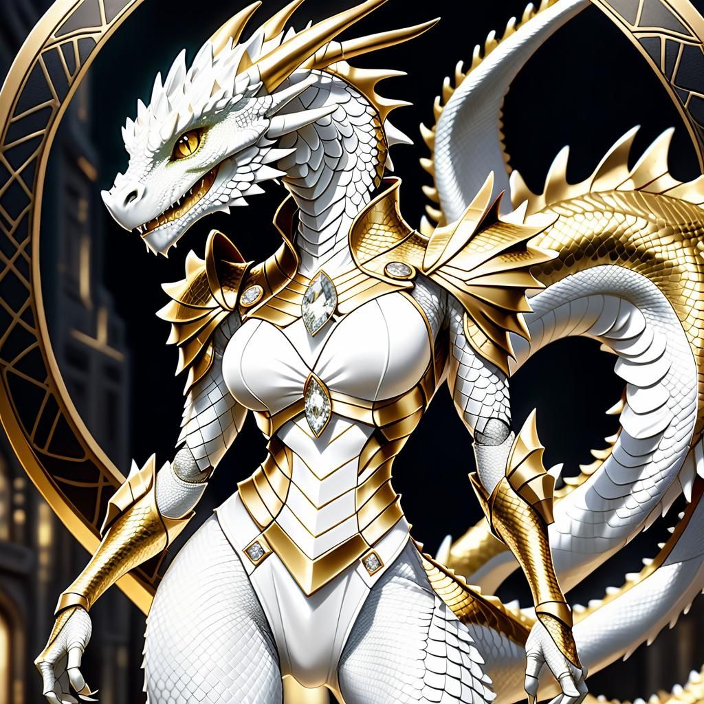 Dragon Anthropomorph in Anime Art Style
