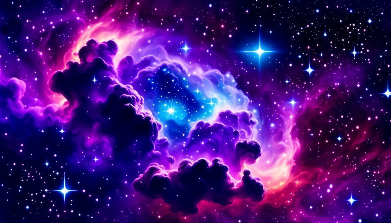 Space Art. Macro of Taurus constellation, bright stars