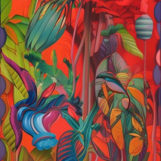 Birds of Paradise: Hyperrealistic Jungle Art