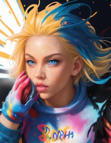 Alissa Heart - RMX Rainbow Paint Splat