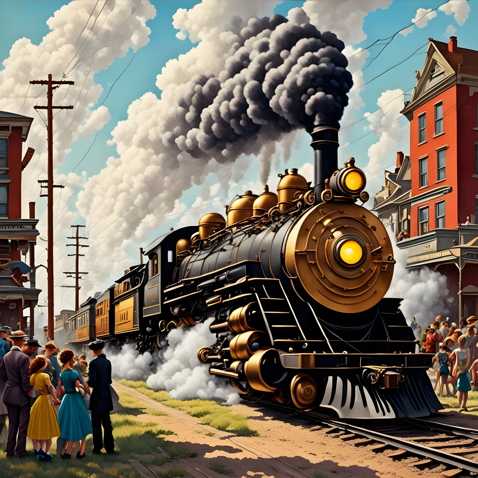 Steam Locomotive Union Pacific Big Boy in Vibrant Daylight