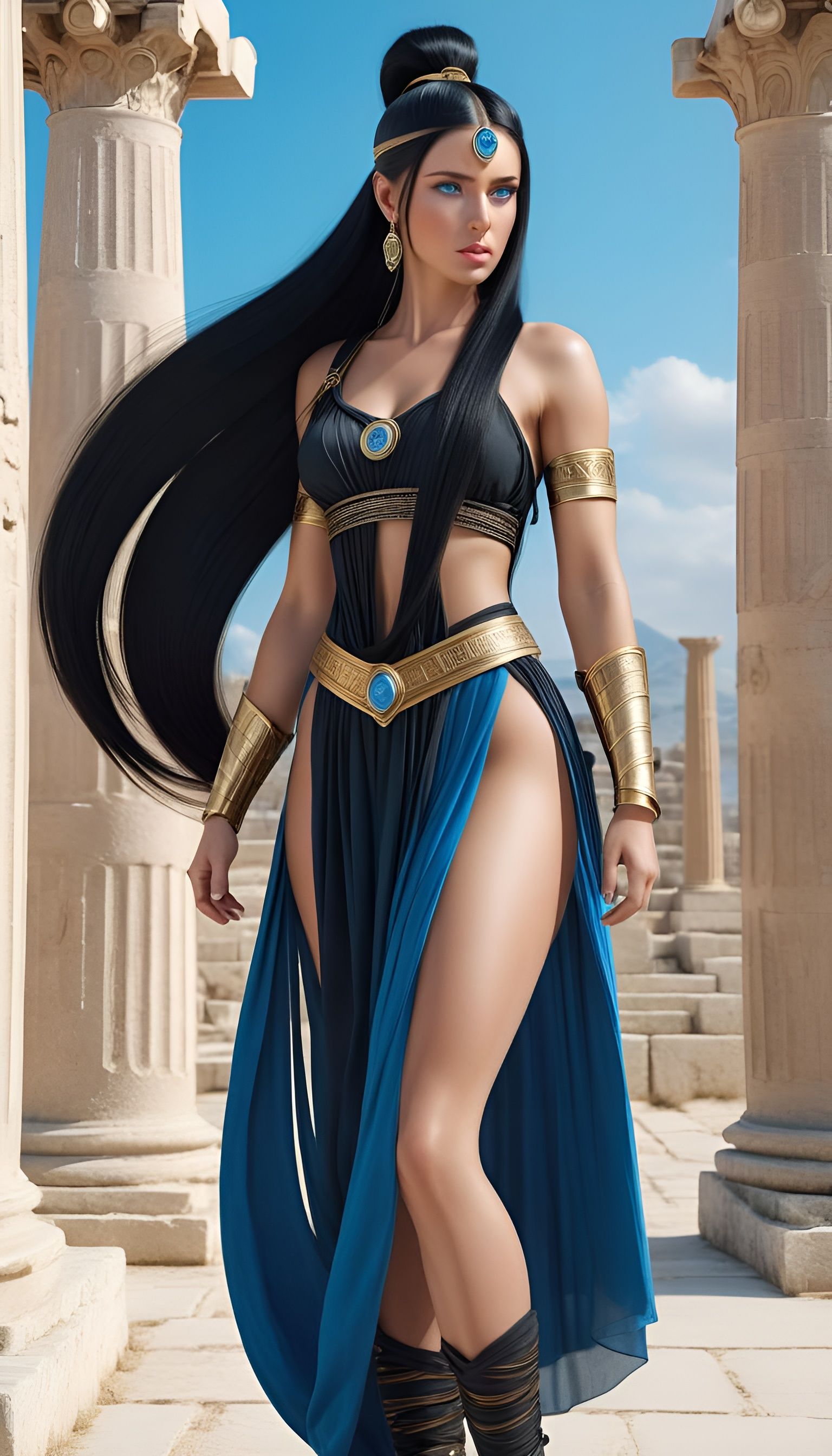 Beautiful Woman Warrior as Helen of Troy