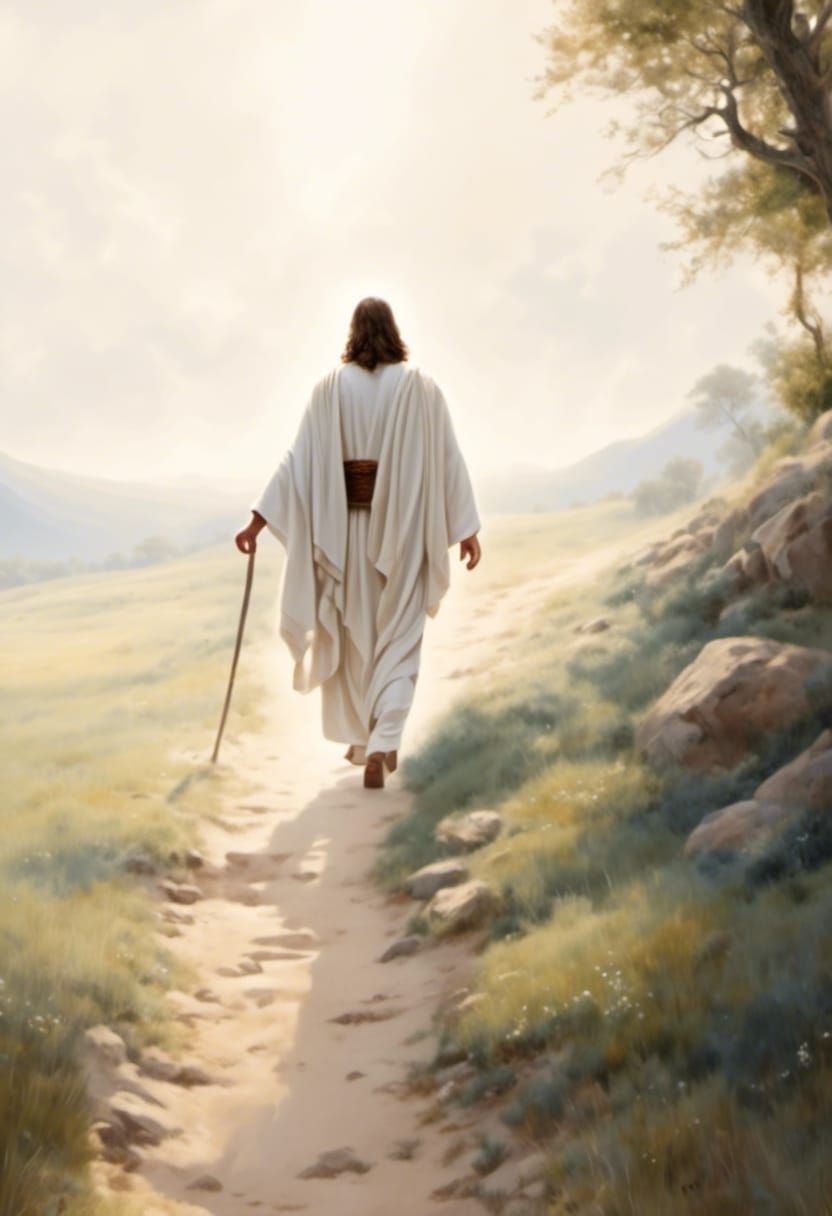 Vintage Style Painting of Jesus Christ