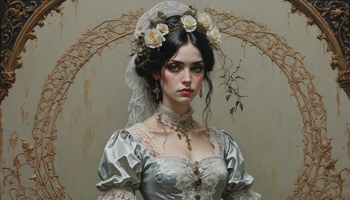 Gothic Mystery: An Oil Painting of Crime and Sorcery