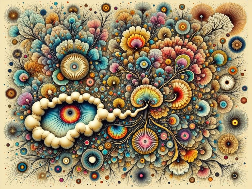 Abstract Calendar in Alcoholic Inks Style