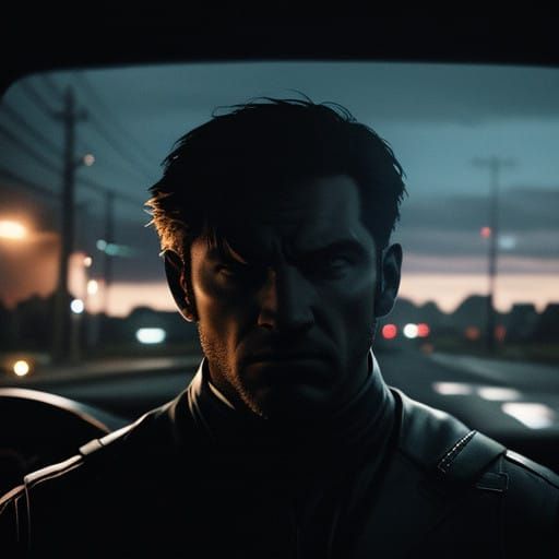 Epic Car in Cinematic Film Still Style