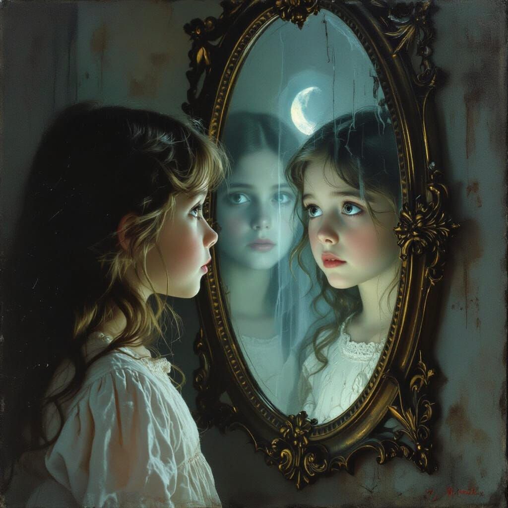 Girl Sees Ghostly Parents in Antique Mirror