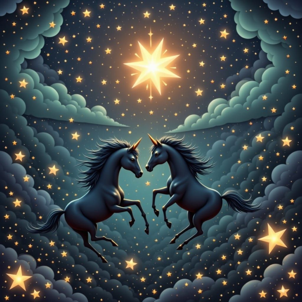 Twinkling Stars In A Celestial Sky