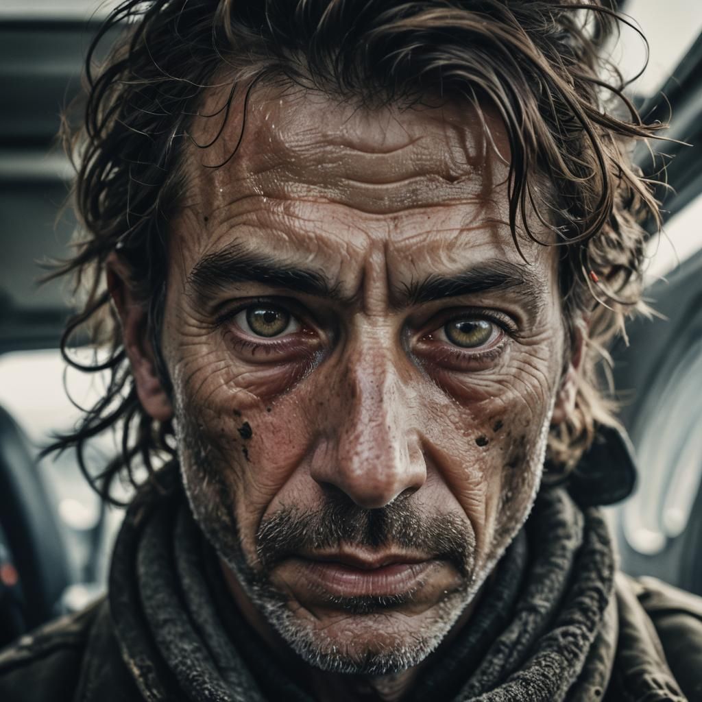 Striking Airplane Portrait in Photographic Style