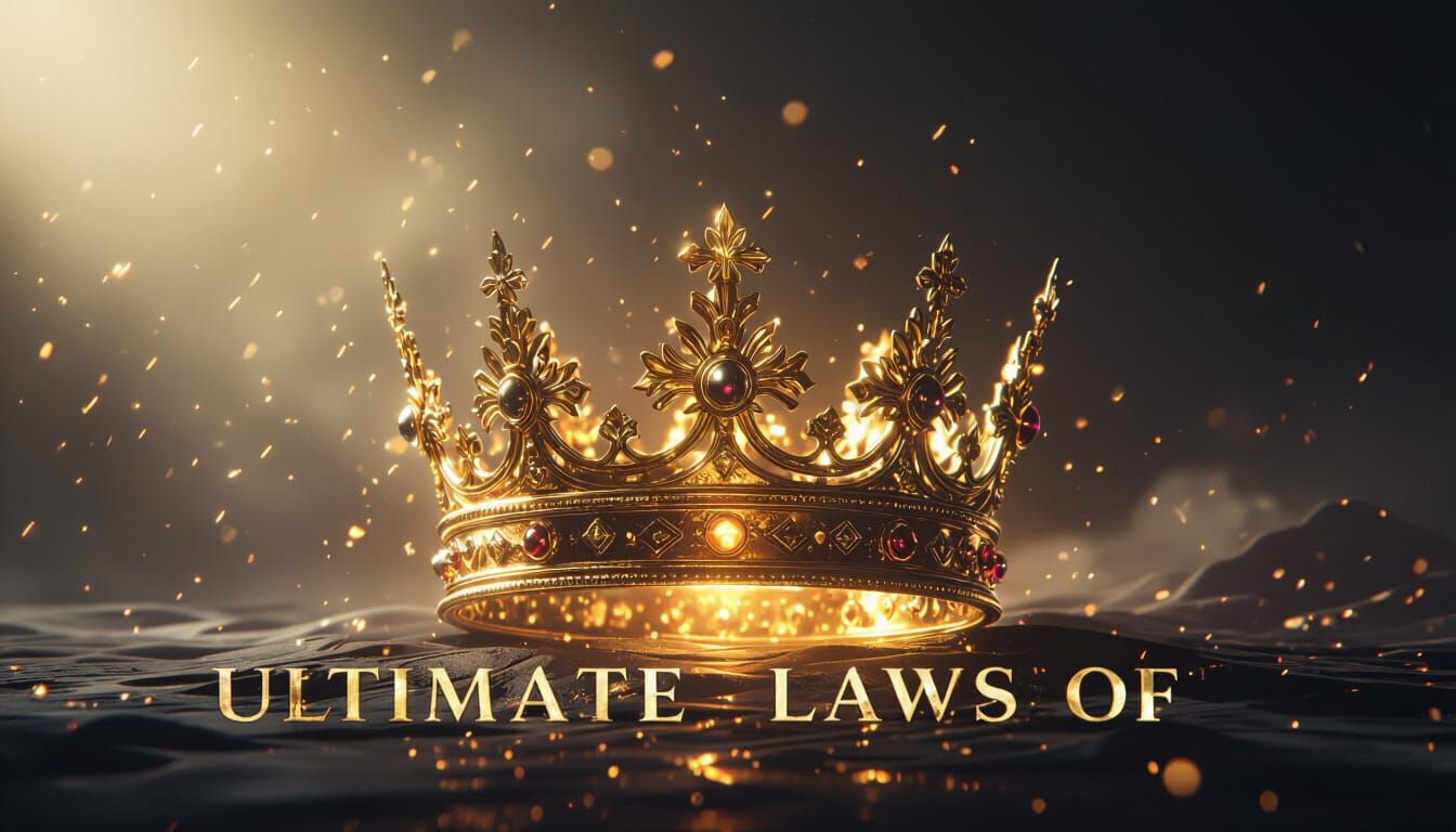 Golden Crown Glowing in Darkness: A Dramatic Art Piece