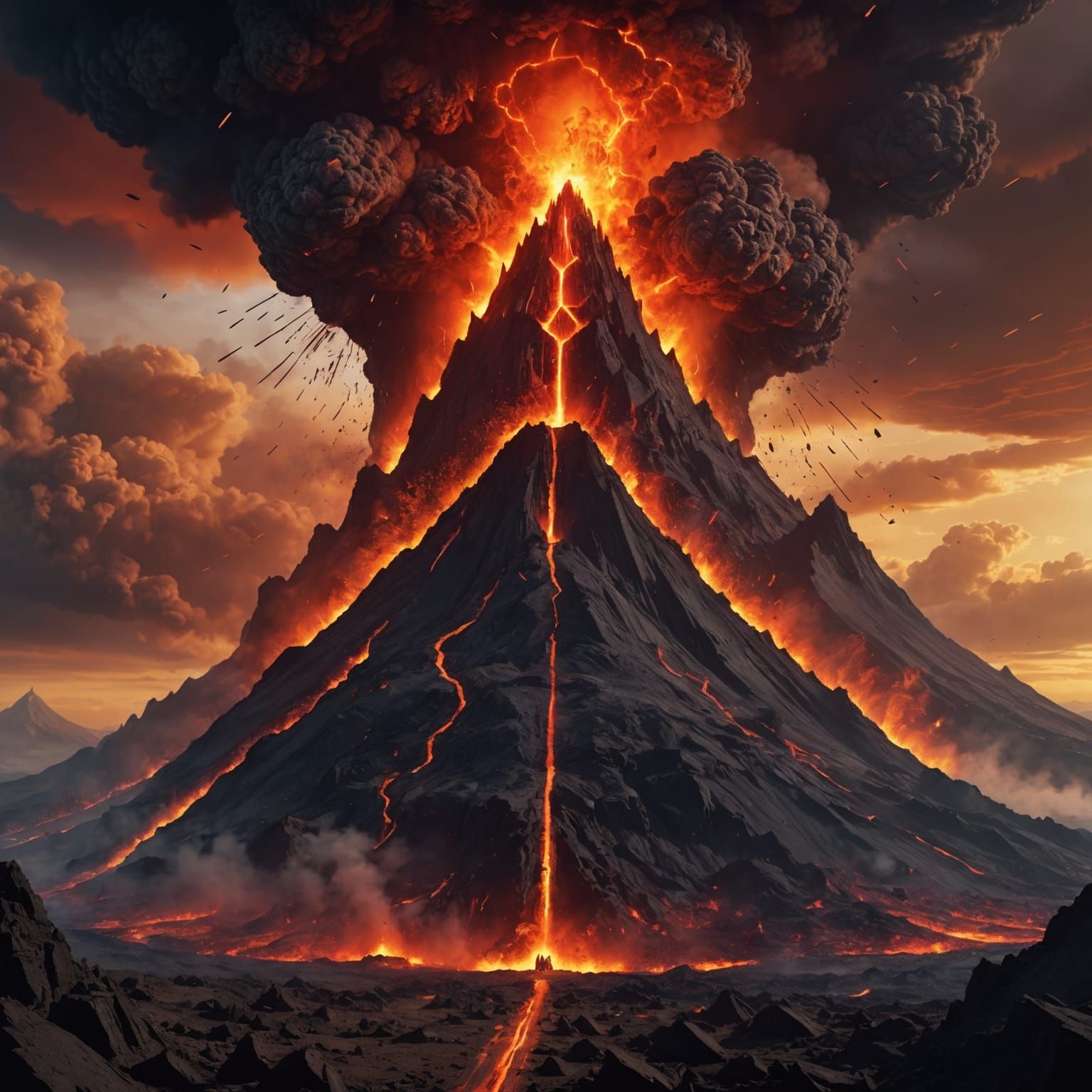 Pop Art Volcano World Burn Watched by Sith Lord