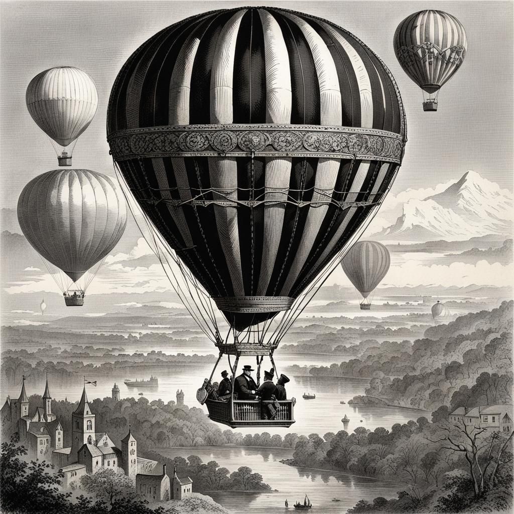 An 1880's sketch artwork of Philleas Fogg going around the w...