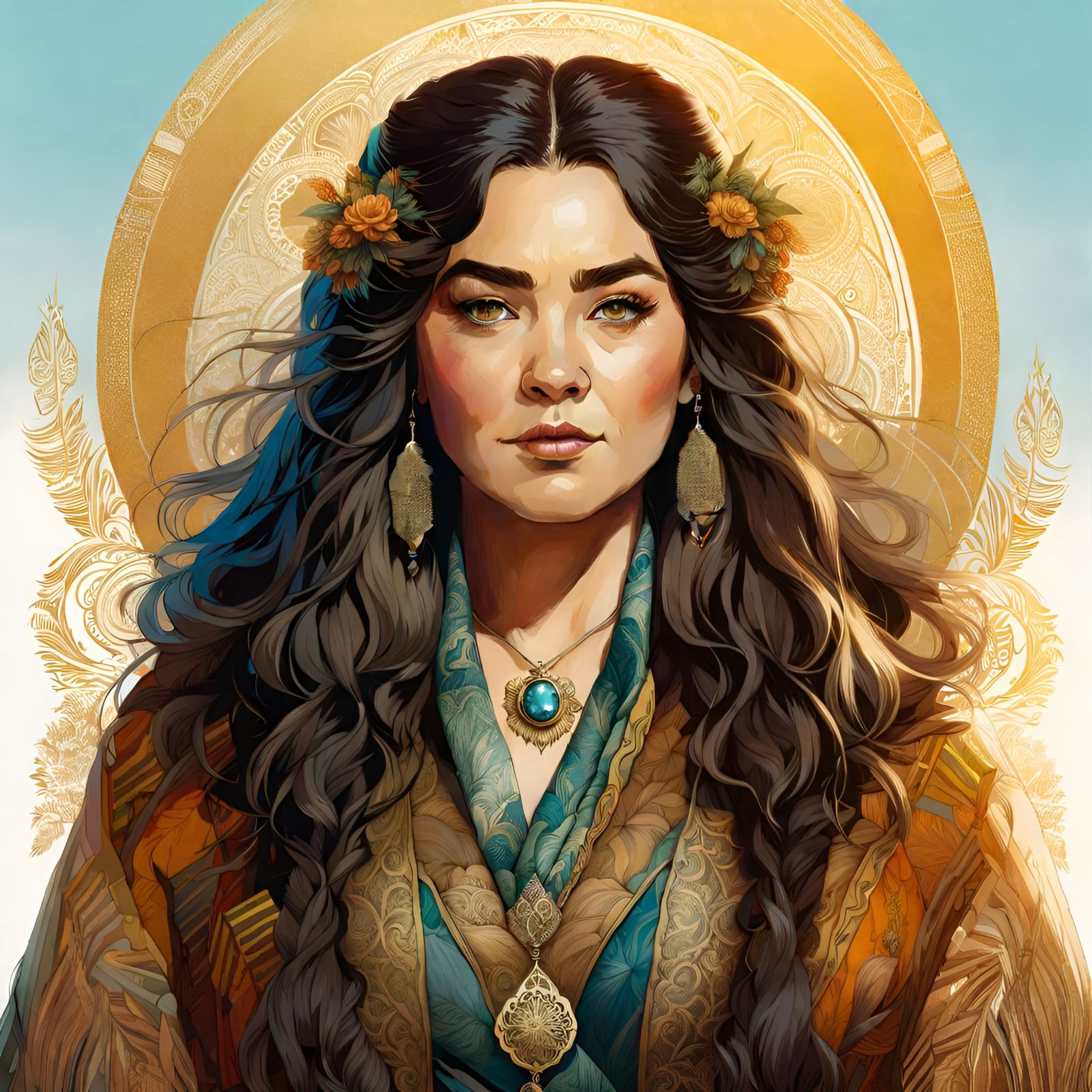 Hagrid as a Gorgeous Woman: Digital Art Portrait