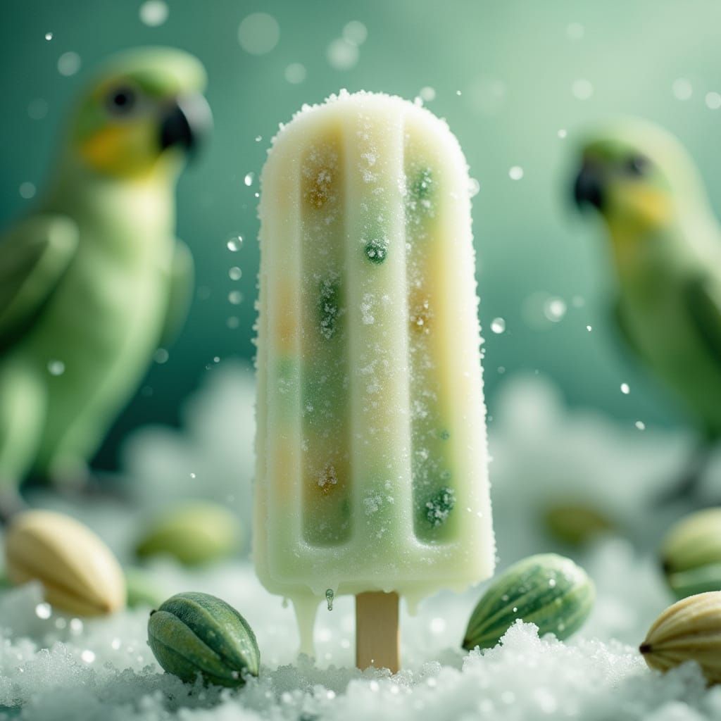 Melting Cardamom Popsicle in Pistachio Wonderland