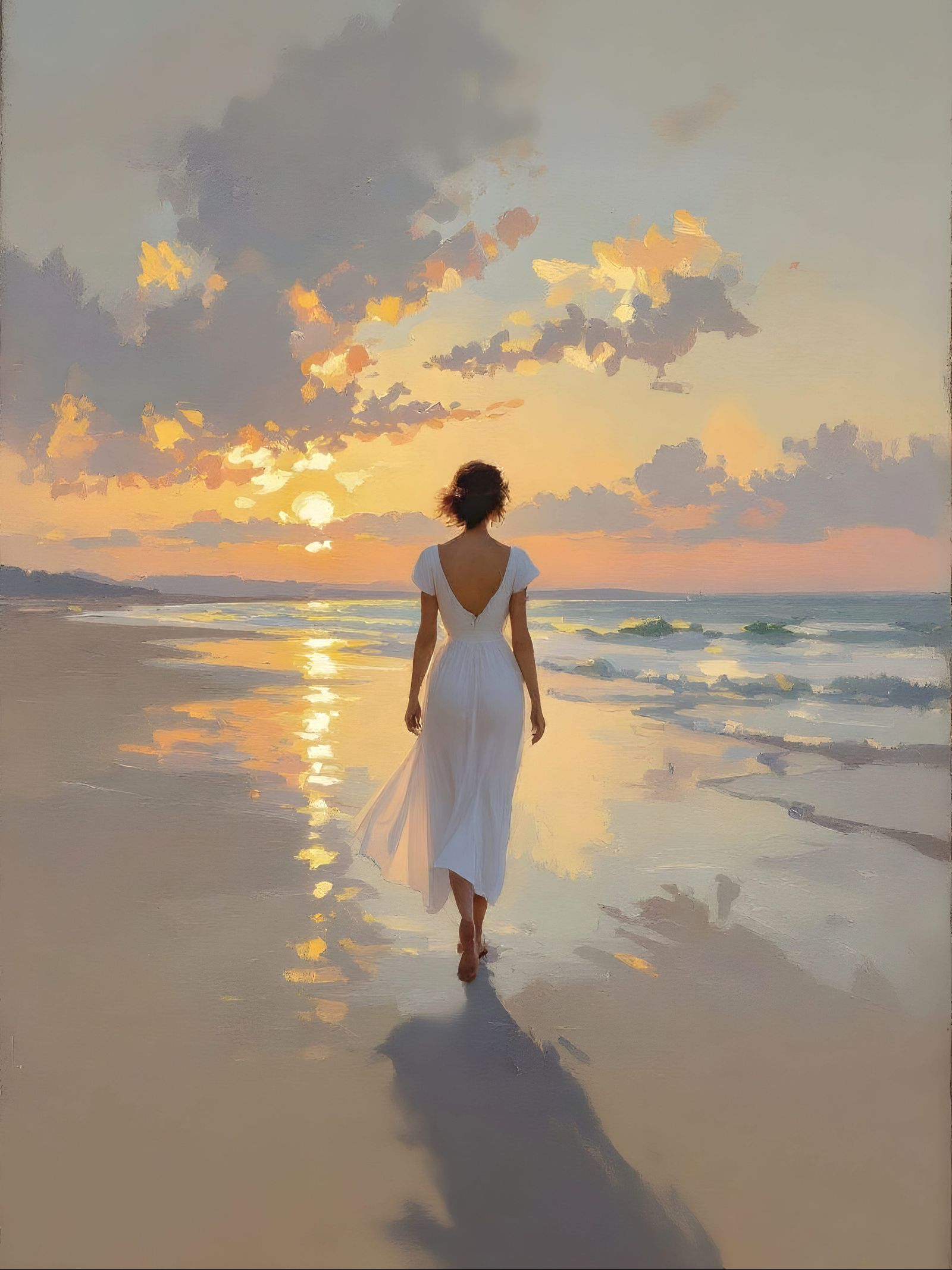 Dramatic Cloudy Sunset Scenery